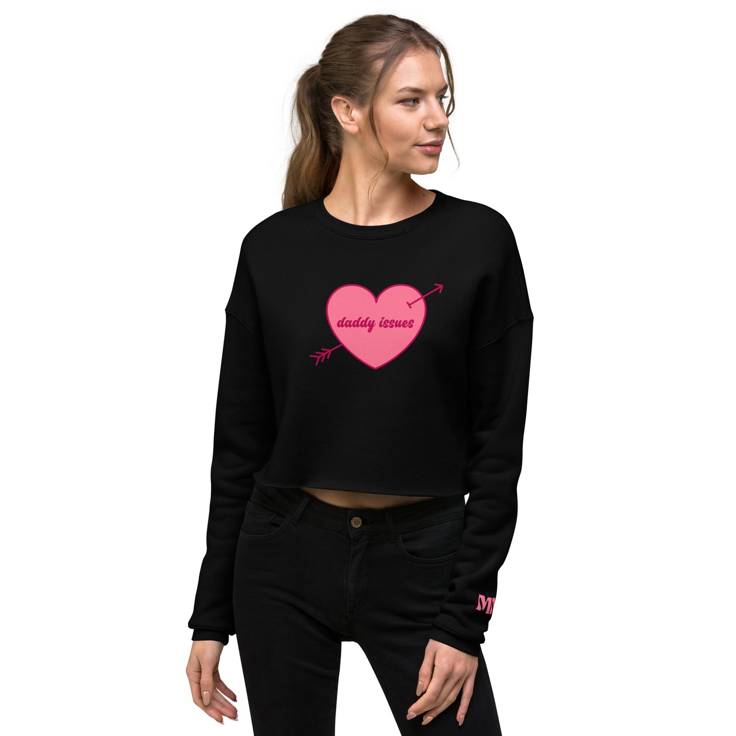 daddy issues cropped sweatshirt