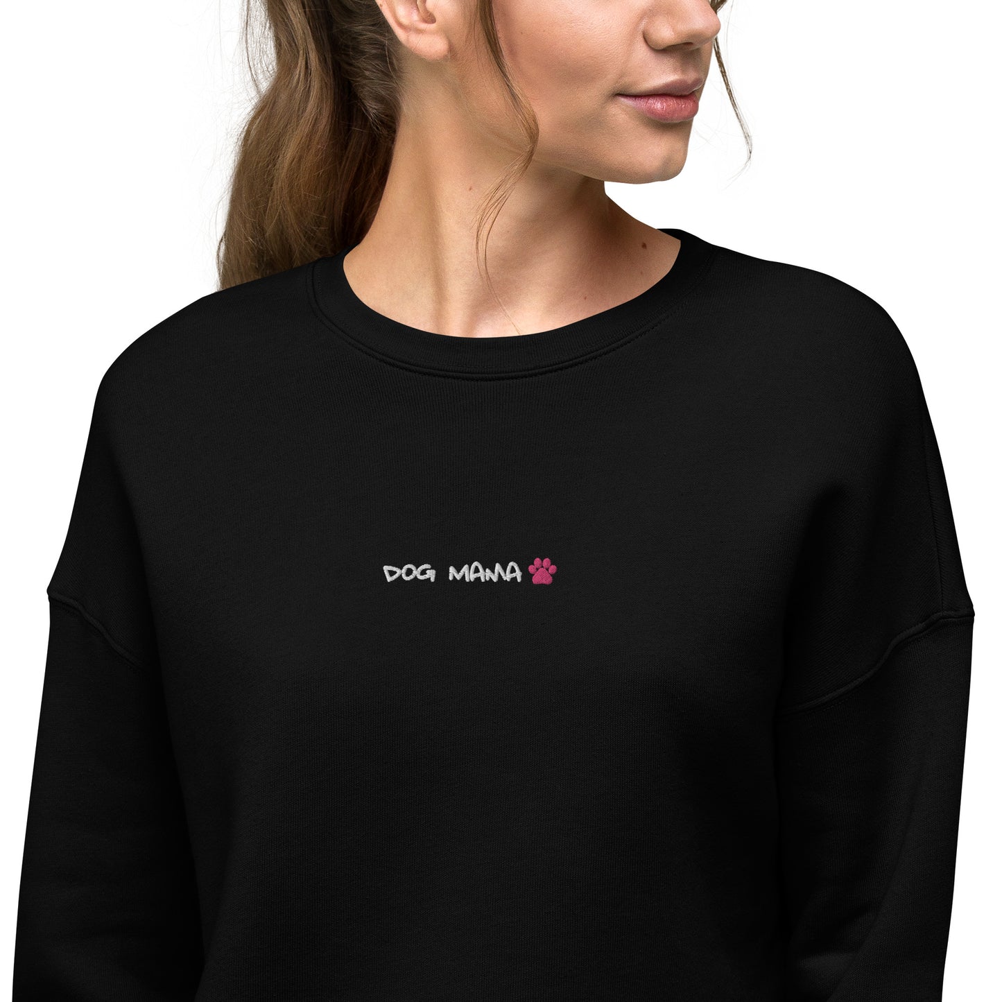 dog mama embroidered sweatshirt