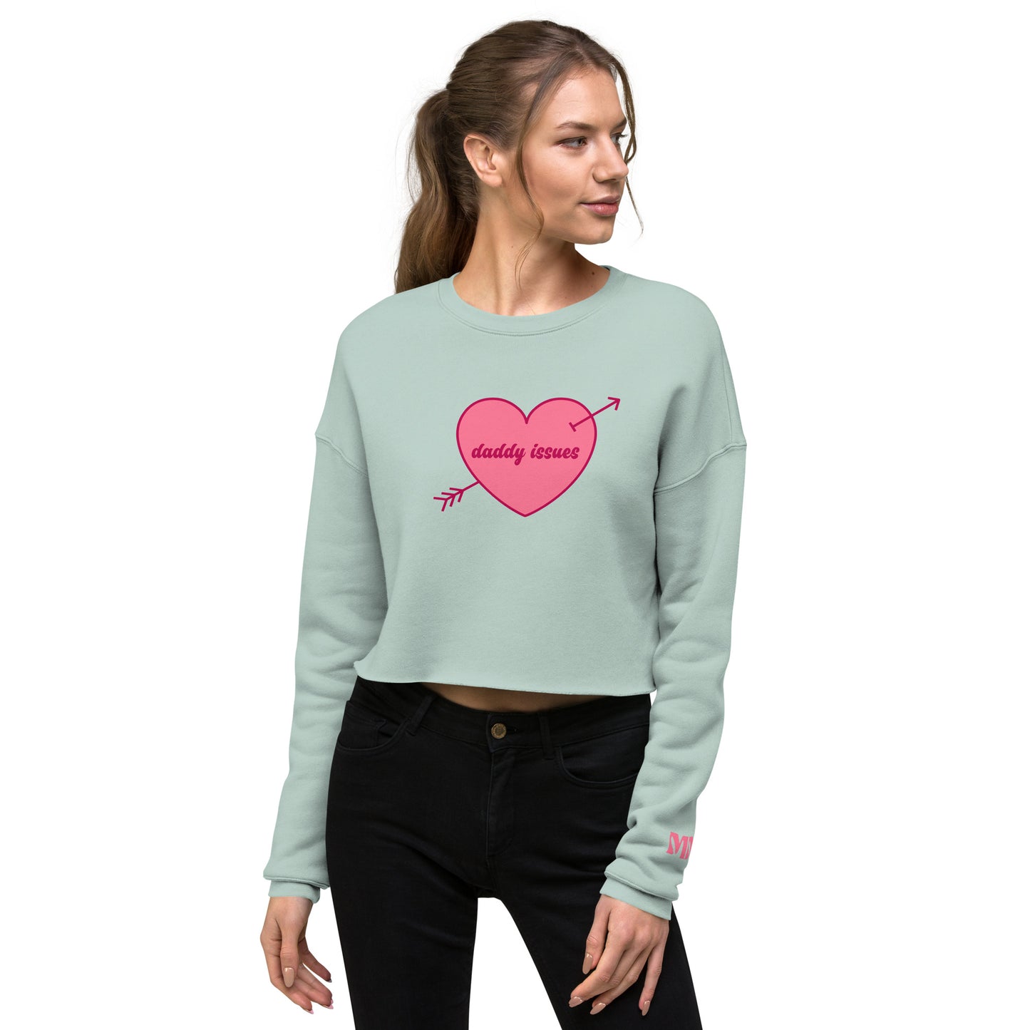 daddy issues cropped sweatshirt