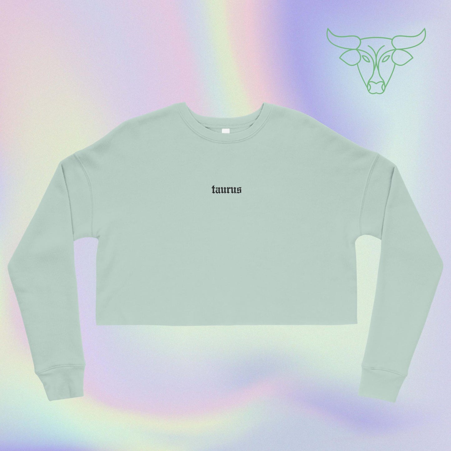 taurus embroidered + cropped sweatshirt