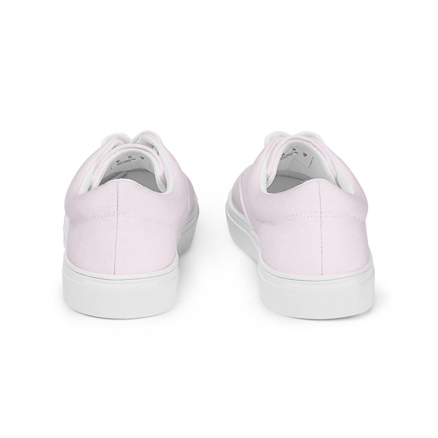 baby pink women's lace-up canvas shoes