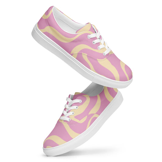 trippy women's lace-up canvas shoes