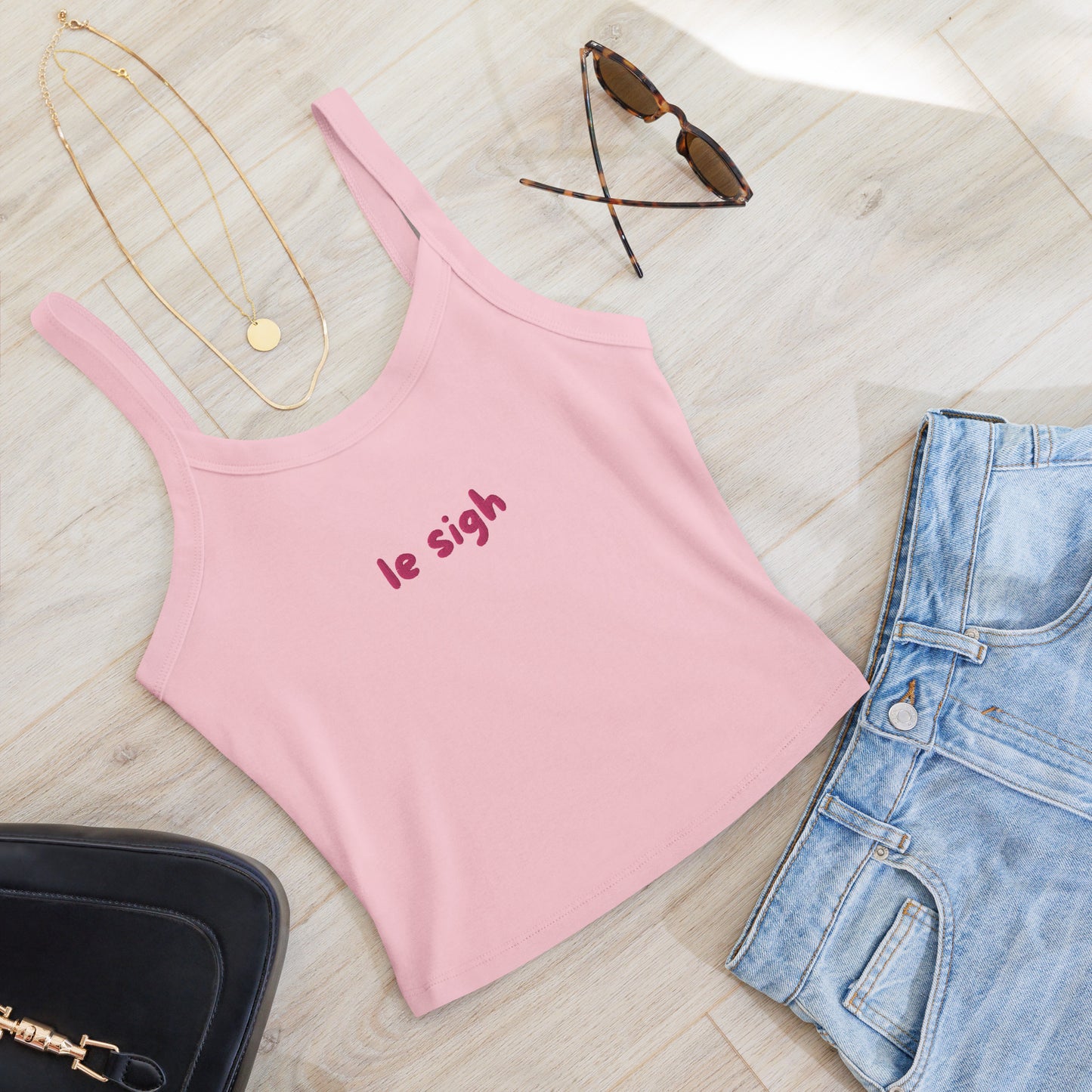 le sigh micro-rib tank top